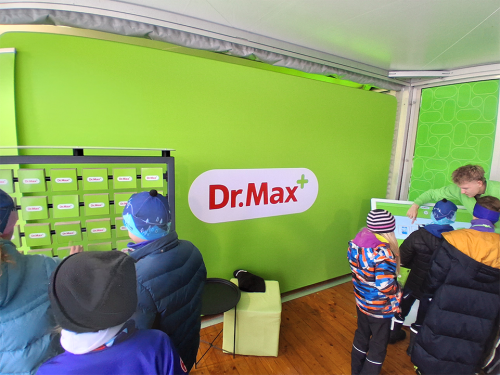 Präsentationswand aus stoff -  gefaltet in einer Tasche